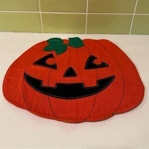 Vintage Halloween Pumpkin Placemat Festive Table Decor Seasonal Accent